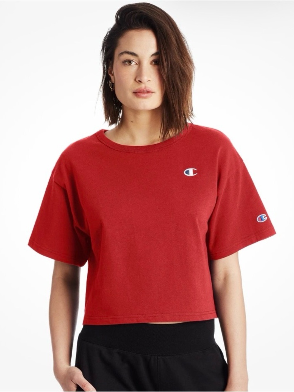 Champion Women's Heritage Cropped T-Shirt with C Logo